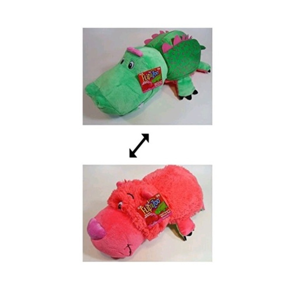 Flip a Zoo‎ Rosey Gator & Boo Boo Bear Large 20"  Plush Stuffed Animal Toy